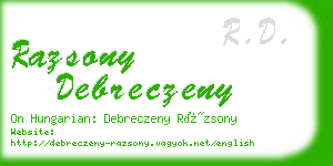 razsony debreczeny business card